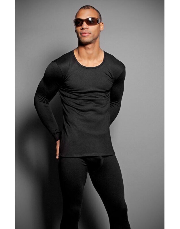  Doreanse S M XL dydžio vyriški juodi medvilniniai  marškinėliai ilgomis rankovėmis 8501